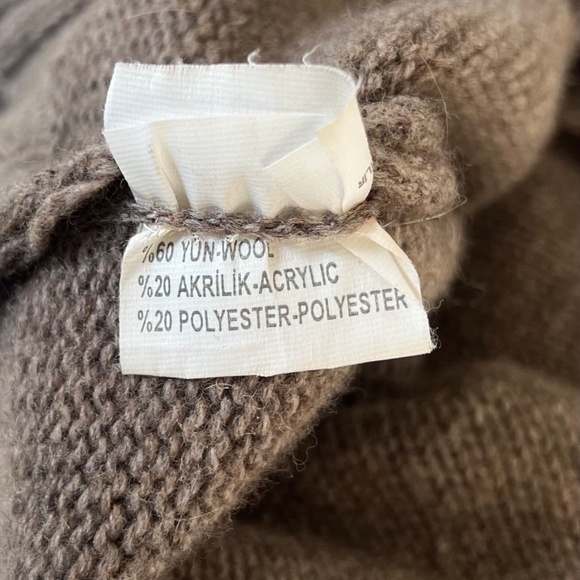 Grandpa Sweater,Men's Large,60 Wool,20 Acrylic,20 Poly,Cardigan,Made in Turkey - Picture 8 of 9